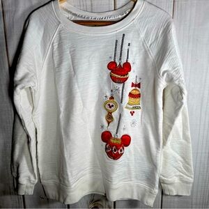 Disney Parks Mickey Mouse Christmas Ornaments Pull Over Shirt Size M